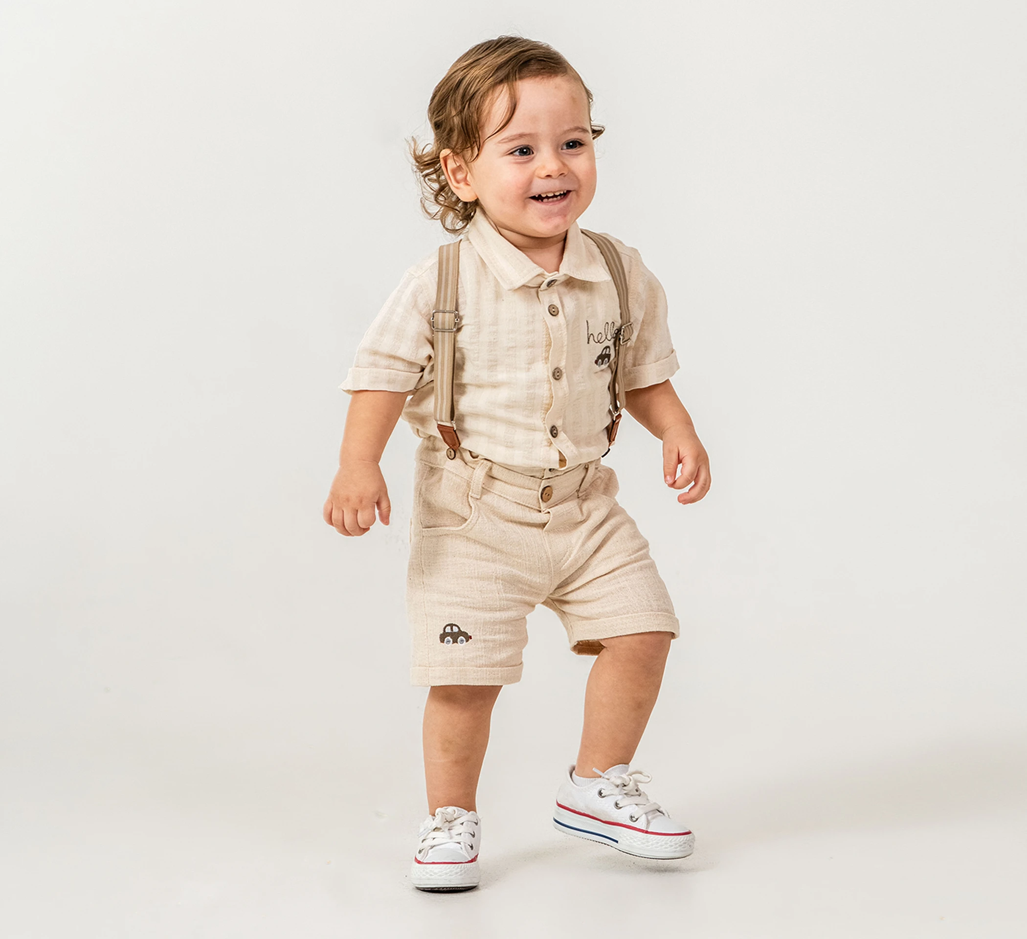 CAR NAKIŞLI SALOPETLİ GÖMLEK TAKIM 