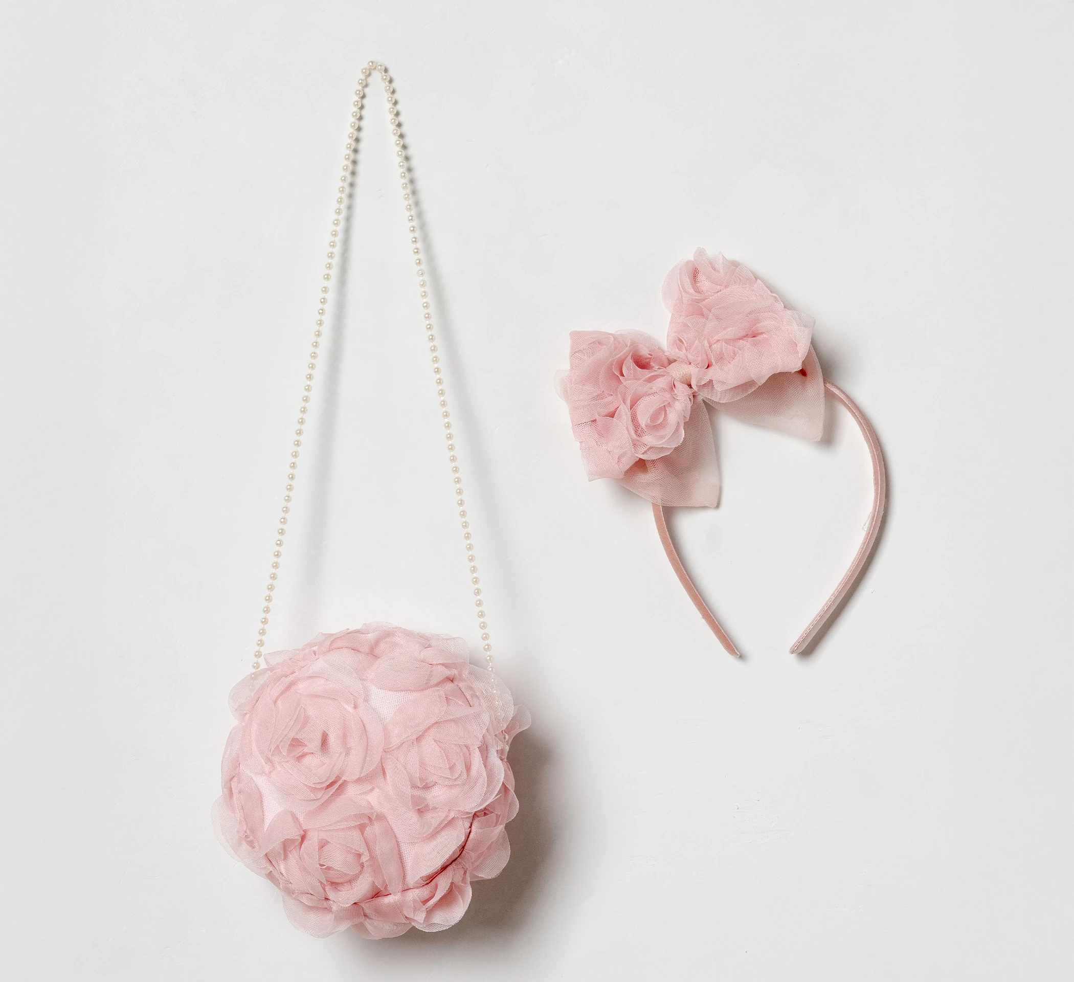 ROSE BUCKLE PEARL STRAP BAG WITH TOOL BOX