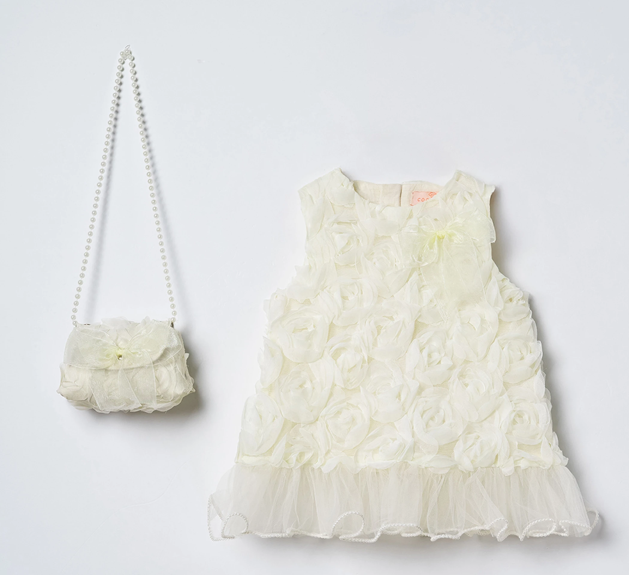 İNCİLİ ROSE DRESS & MİNİ ÇANTA