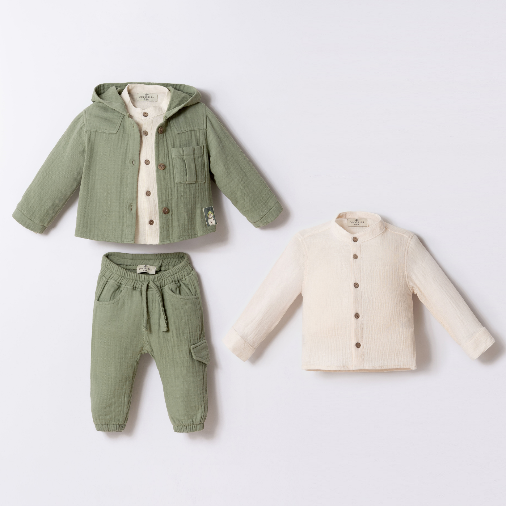 MÜSLİN CEKET 3'LÜ ERKEK TAKIM 