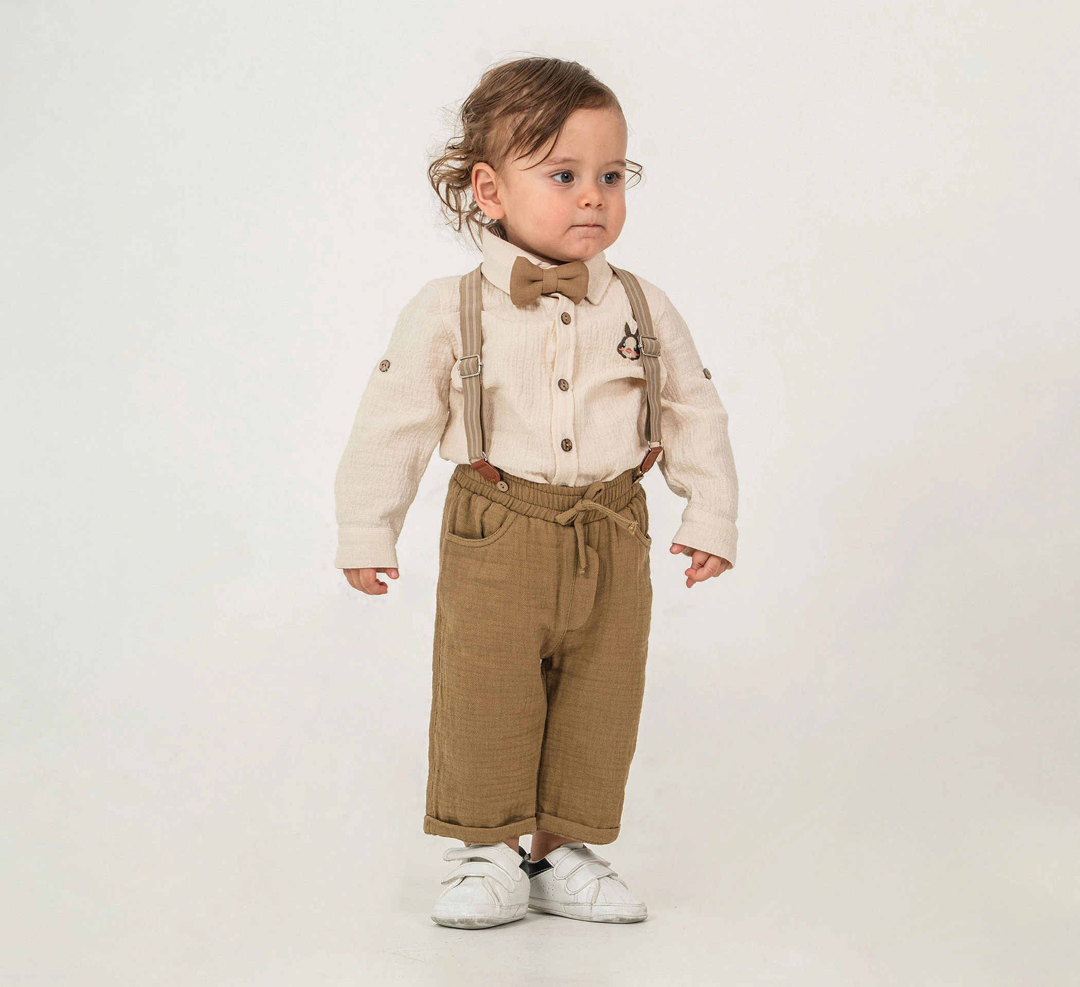 RABBIT NAKIŞLI SLOPETLİ GÖMLEK 2'Lİ TAKIM 